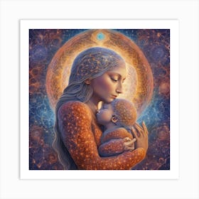 Mother And Child 5 Art Print