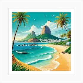 Rio Beach Art Print