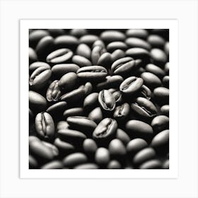 Black Coffee Beans 1 Art Print