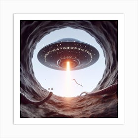 Alien Spaceship 1 Art Print