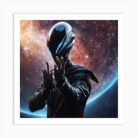 Alien In Space Art Print