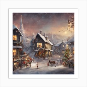 Christmas Village Art Print