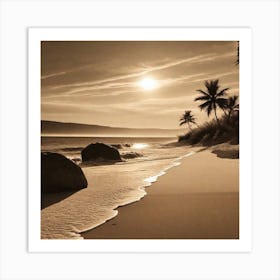 Sunset On The Beach 773 Art Print