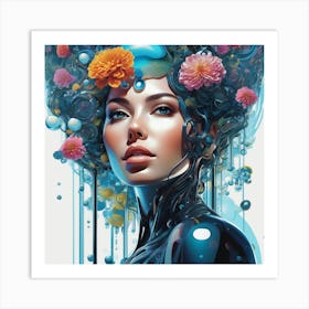 Futuristic Woman Art Print