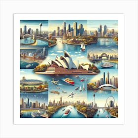 Sydney Cityscape Art Print