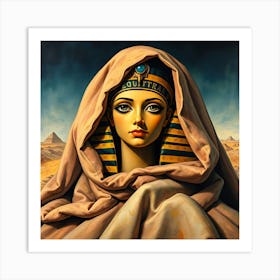 Cleopatra under Blankets by Pyraminds - Diverse Art Illustration 45 Art Print