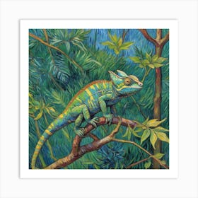 Chameleon in the Heart of the Wild Art Print