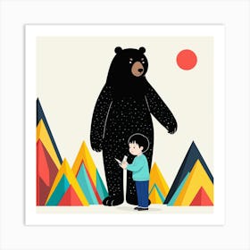 Bear With A Child 7 Art Print