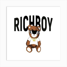 Teddy Bear Rich Boy 1 Art Print