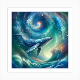 Whale In The Sky 2 Art Print