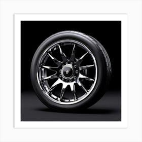 Chrome Wheel Art Print