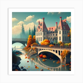 Castle In Autumn Art Print