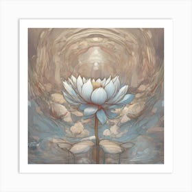 Solitary Lotus Art Print