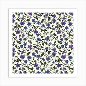 Jasmine Jive Bloom London Fabrics Floral Pattern 4 Art Print