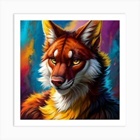 Fox Painting Art Print