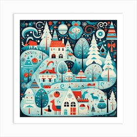 Christmas Village 24 Art Print