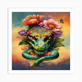 Snake Canvas Art Art Print