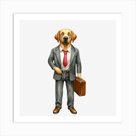 Dog In A Suit Poster