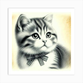 Feline Cat Creative Artwork Illustration 106 Art Print