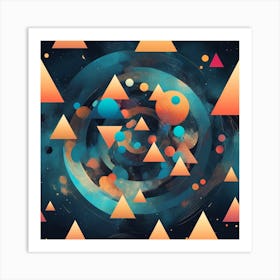 Triangles In Space Art Print