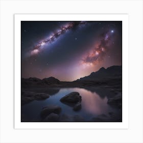 Milky Over A Lake 1 Art Print