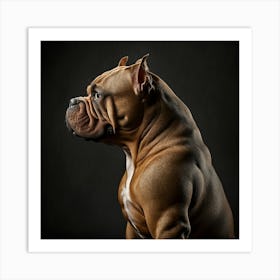 Side view pittbull Art Print