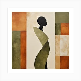 Silhouette Of A Woman Art Print