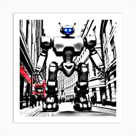 Robot In London 12 Art Print