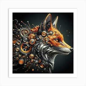 Mechanical Fox Art Print