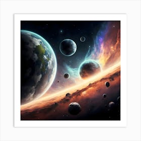 Space Scene 2 Art Print