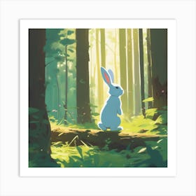 Rabbit In The Woods 45 Art Print