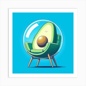 Avocado Chair Art Print