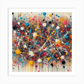 Abstract Splatters Art Print