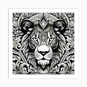 Lion Head 27 Art Print