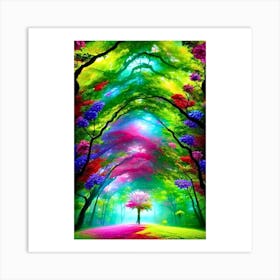 Rainbow Forest Art Print