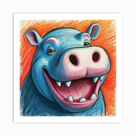 Hippo 30 Art Print