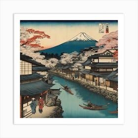 The Original Fuji In Meguro, Utagawa Hiroshige Art Print 1 Art Print