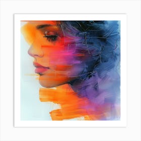 Abstract Of A Woman'S Face 1 Art Print