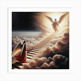 Angels On The Stairway 1 Art Print