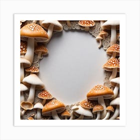 Mushrooms In A Circle Art Print