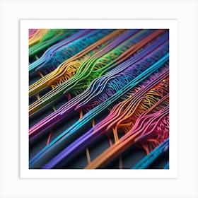 Colorful Wires 30 Art Print