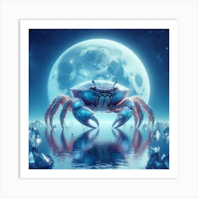 Crab In The Moonlight 35 Art Print