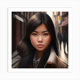 A lovely Asian Girl Art Print