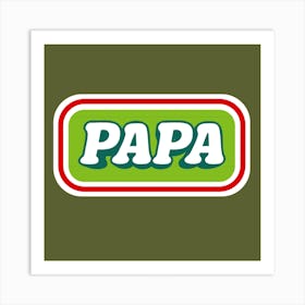 Papa Retro Green Poster