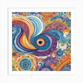 A psychedelic design Art Print