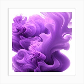 Purple Swirling Liquid Art Print