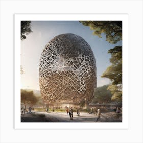 Egg Shaped Building Art Print