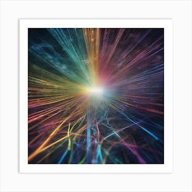 Abstract Space Rays Art Print
