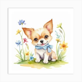 Watercolor Chihuahua Art Print