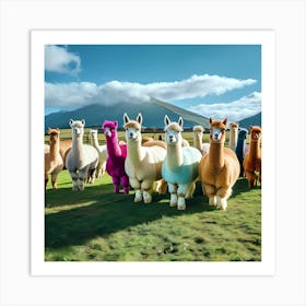 Llamas Art Print